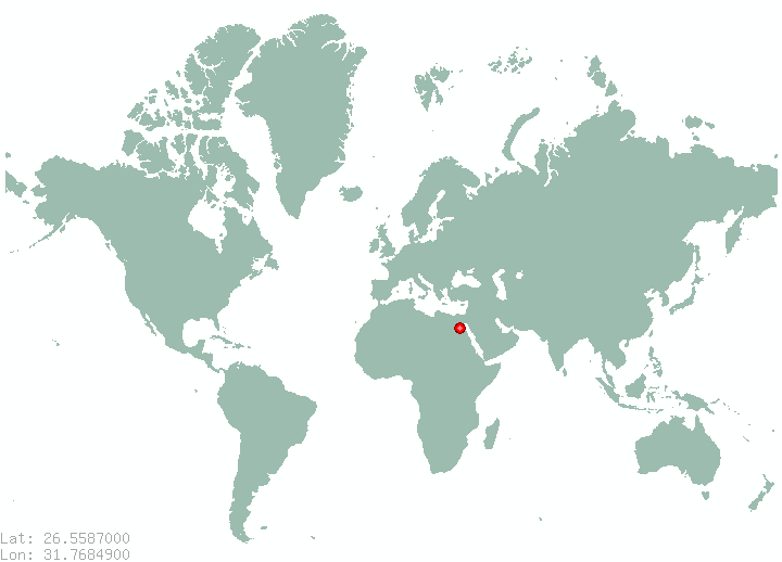 Nuju` at Tulul in world map